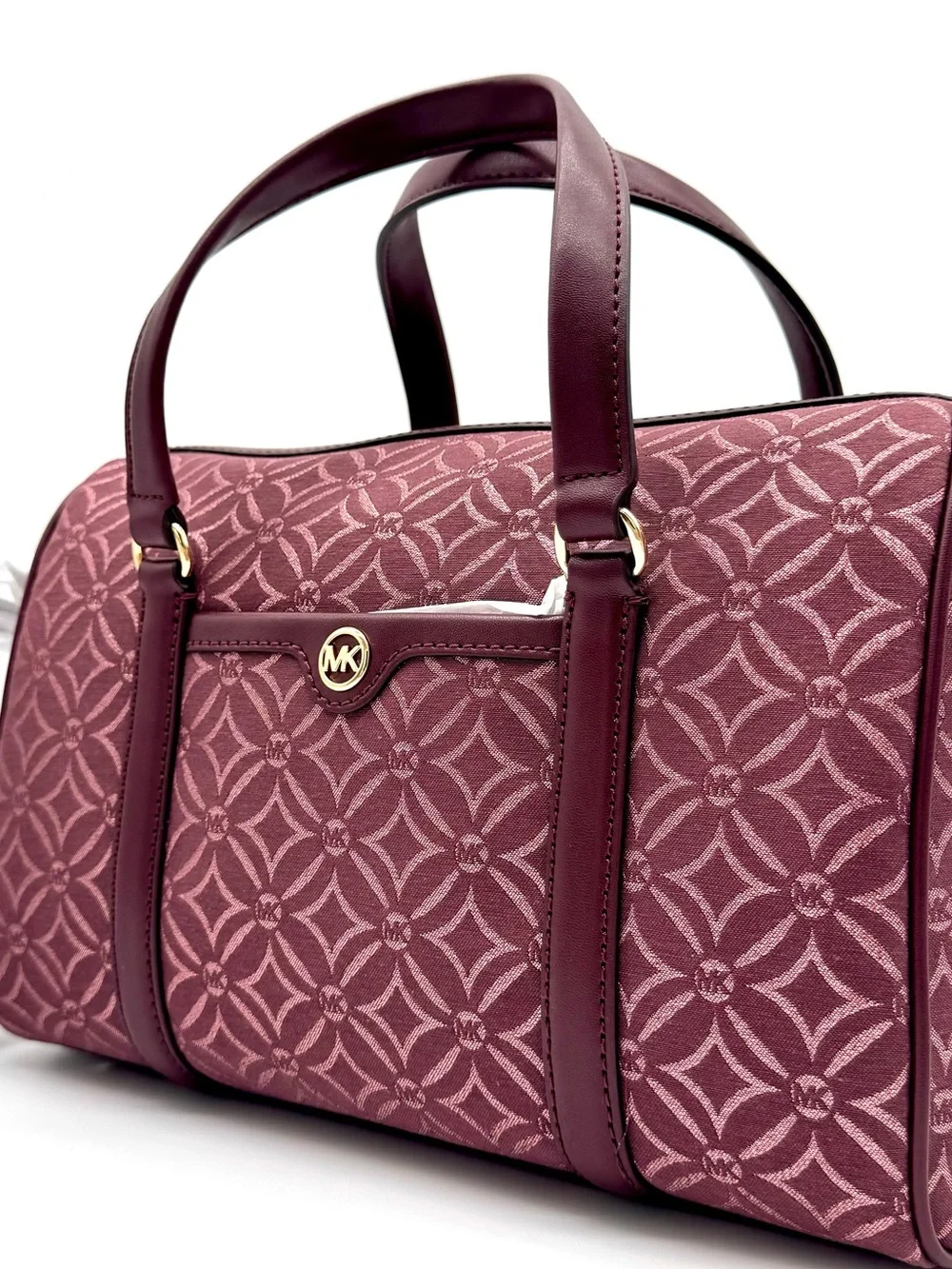 Michael Kors Medium Travel Duffle Satchel Bag Ox Blood Multi